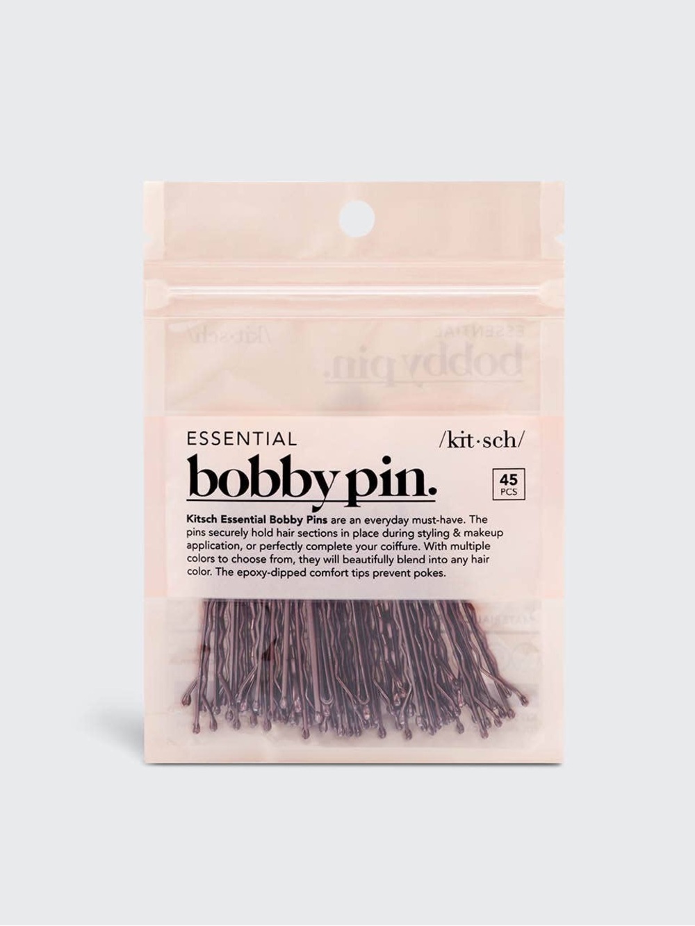KITSCH 45pc Brown Essential Bobby Pins